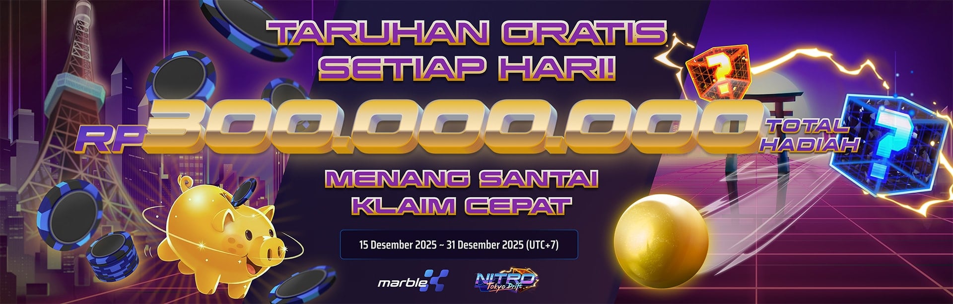 MARBLEX - BALAPAN GACOR! TARUHAN GRATIS SETIAP HARI! PART 2
